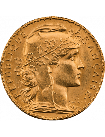 Pièce de 20 Francs Coq Marianne - face