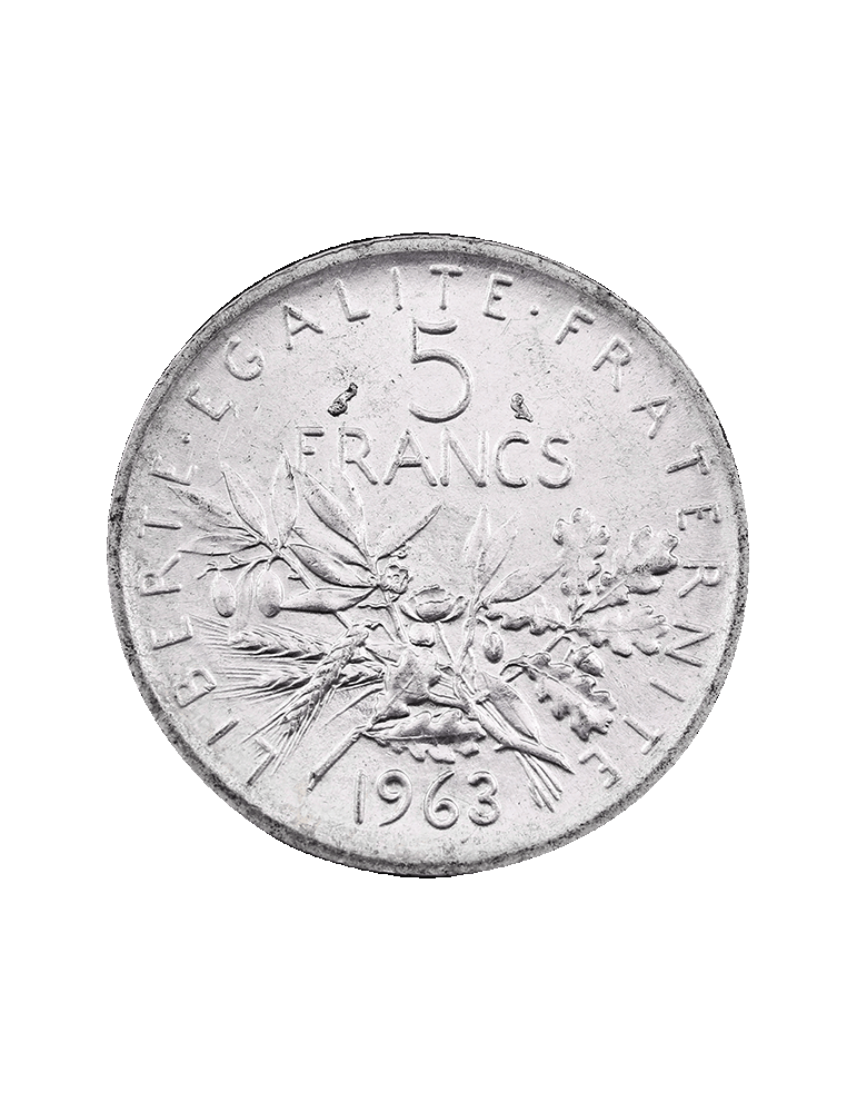 Pièce de 5F Semeuse pile